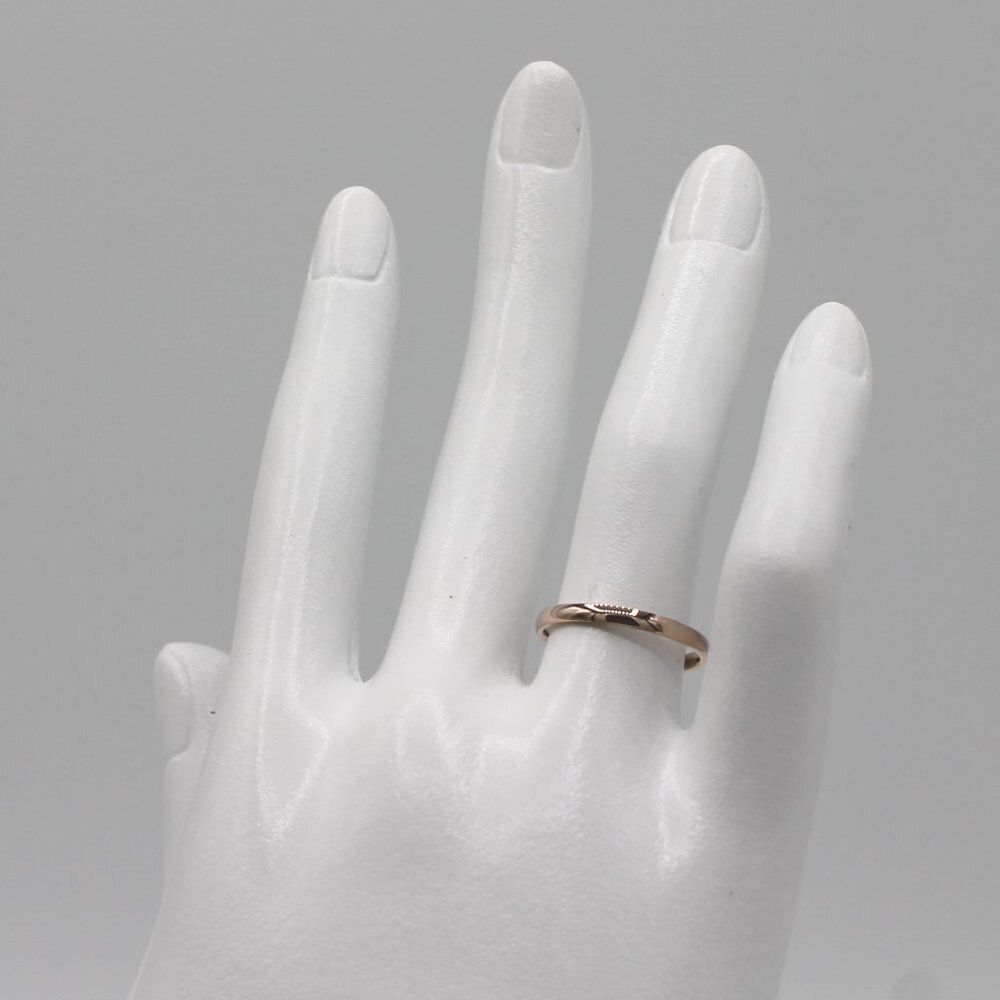 Jewelry ring band wedding rose gold tone 2mm wide thin rounded polished new - Picture 6 of 7